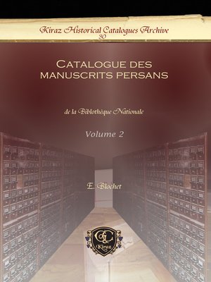 cover image of Catalogue des manuscrits persans